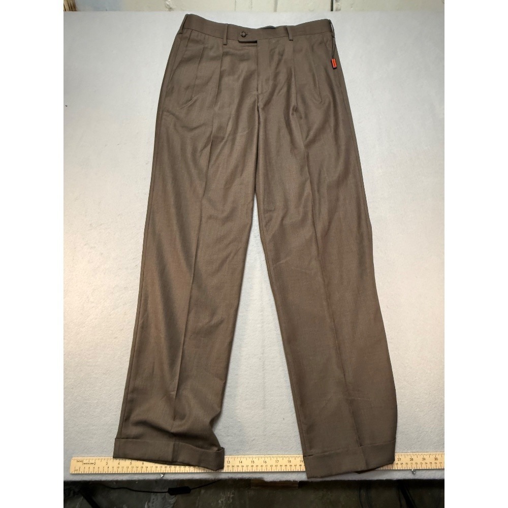 A|X|IST Straight Leg‎ Dress Pants No Iron Flex Waist Brown Men's W34/34